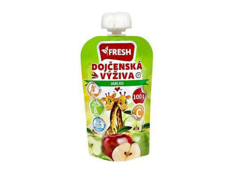 DETSKÁ VÝŽIVA JABLKO BEZ CUKRU 100g FRESH KAPSIČKA BEZLEP