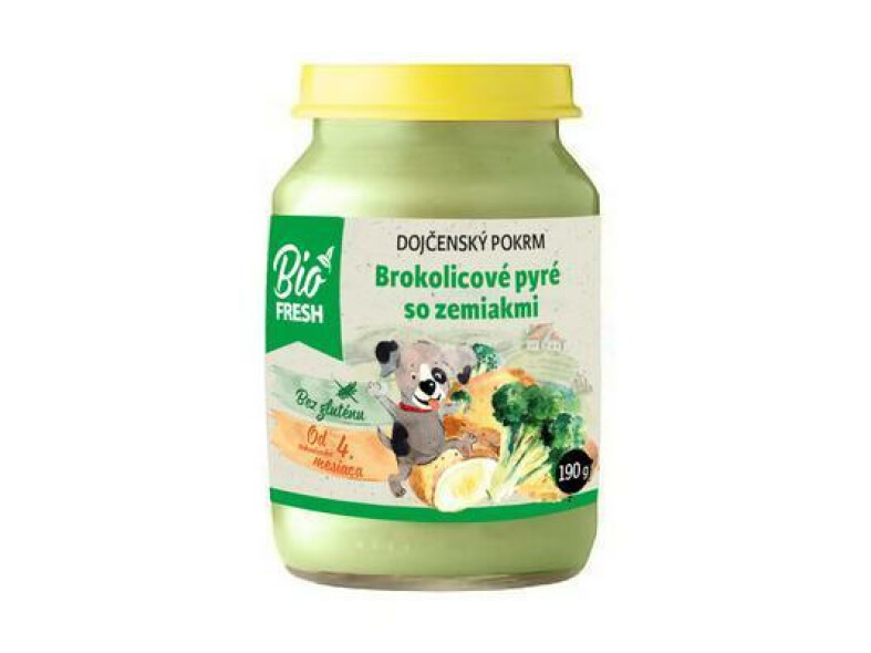 DETSKÉ JEDLO BIO BROKOLICOVÉ PYRÉ SO ZEMIAKMI 190g FRESH