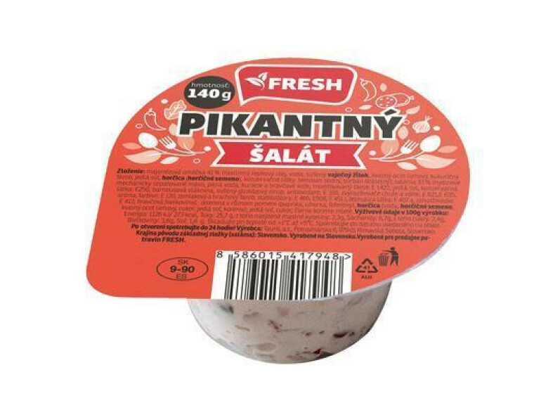 ŠALÁT PIKANTNÝ 140g FRESH RYBA KOŠICE