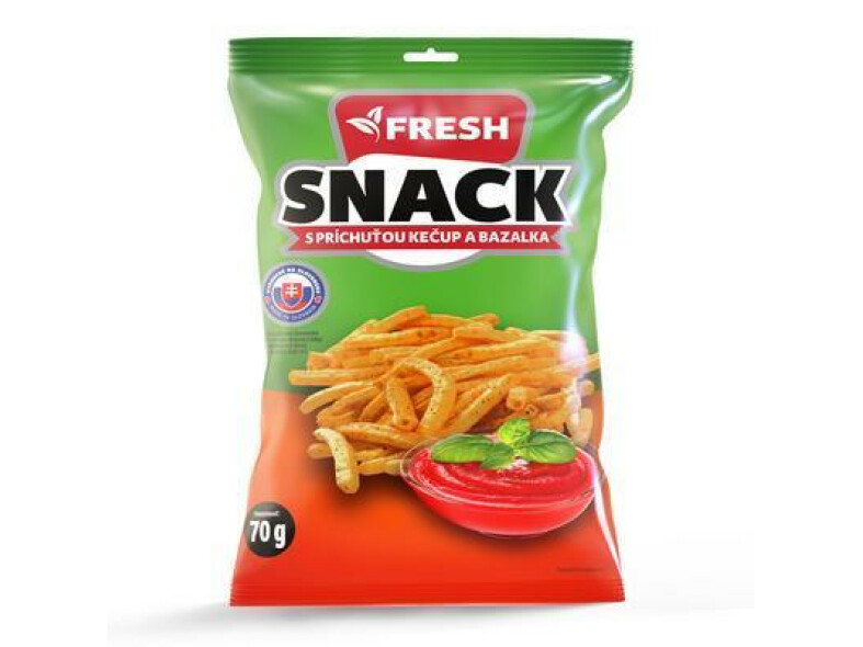 SNACK ZEMIAKOVÝ PARADAJKA A BAZALKA 70g FRESH