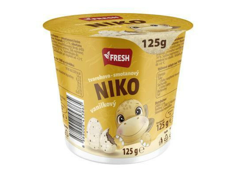 DEZERT NIKO TVAROHOVOVÝ VANILKA 125g FRESH