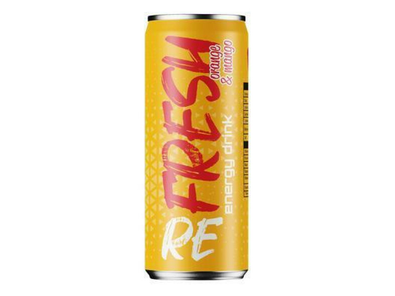 NÁPOJ ENERGETICKÝ ORANGE&MANGO 0.25l FRESH PLECH VRATNÝ OBAL