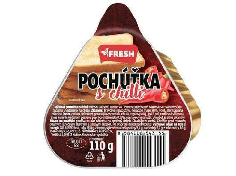 PAŠTÉTA POCHÚŤKA S CHILLI 110g FRESH