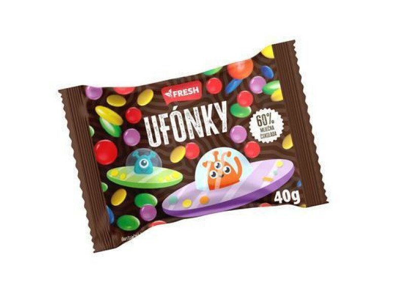 CUKRÍKY ČOKOLÁDOVÉ UFÓNKY 40g FRESH