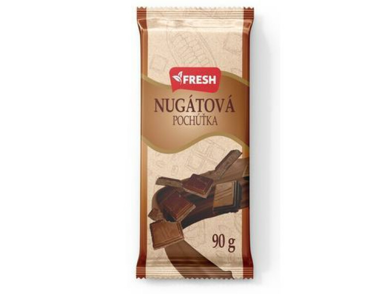 ČOKOLÁDA NUGÁTOVÁ POCHÚŤKA 90g FRESH