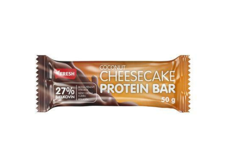 TYČINKA PROTEIN BAR KOKOSOVÝ CHEESECAKE 50g FRESH BEZLEP