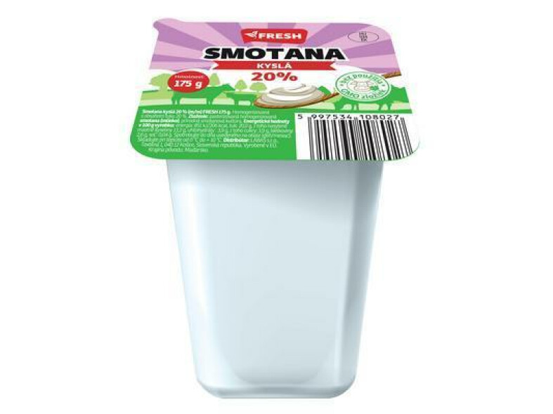 SMOTANA KYSLÁ 20% 175g FRESH ABAÚJ