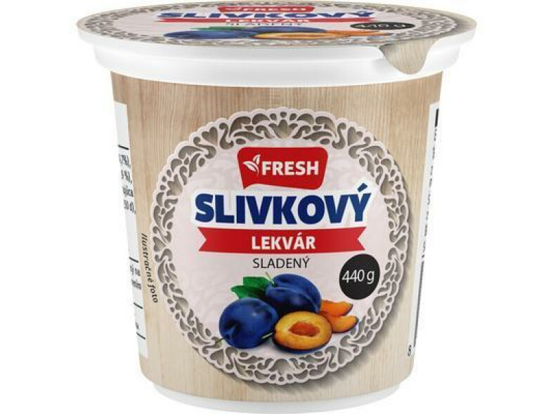 LEKVÁR SLIVKOVÝ SLADENÝ 440g FRESH