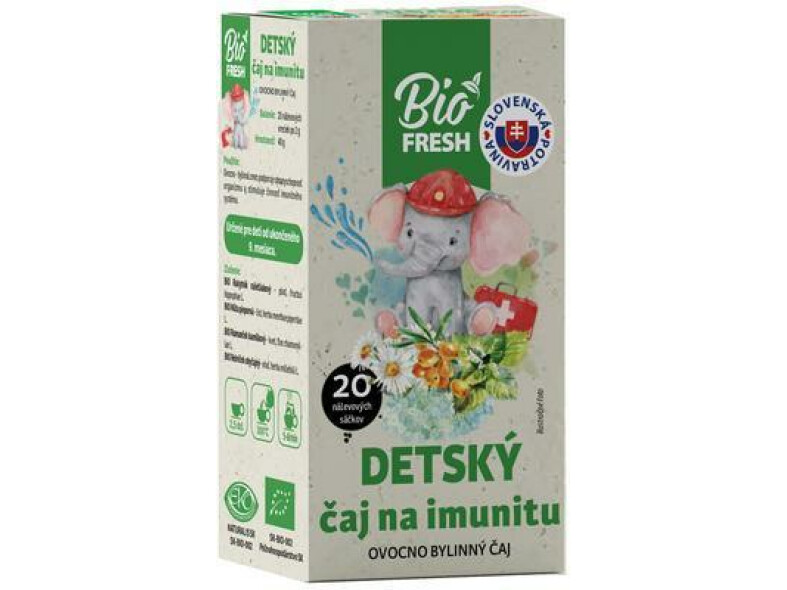 ČAJ BYLINNÝ BIO DETSKÝ NA IMUNITU 40g FRESH AGROKARPATY