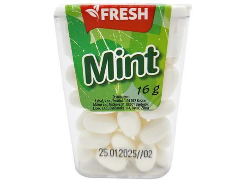 CUKRÍKY DRAŽÉ S MENTOLOVOU PRÍCHUŤOU 16g FRESH MINT