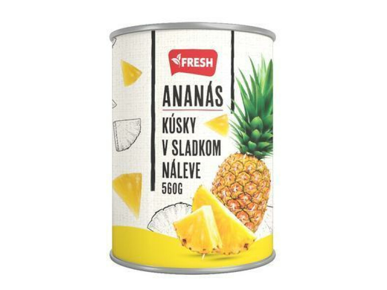 +++ KOMPÓT ANANÁS FRESH KÚSKY 580ml / PP 340g