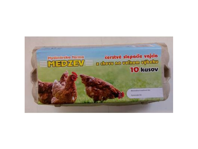 VAJCIA SLEPAČIE 10ks /VOĽNÝ CHOV/ FARMA MEDZEV