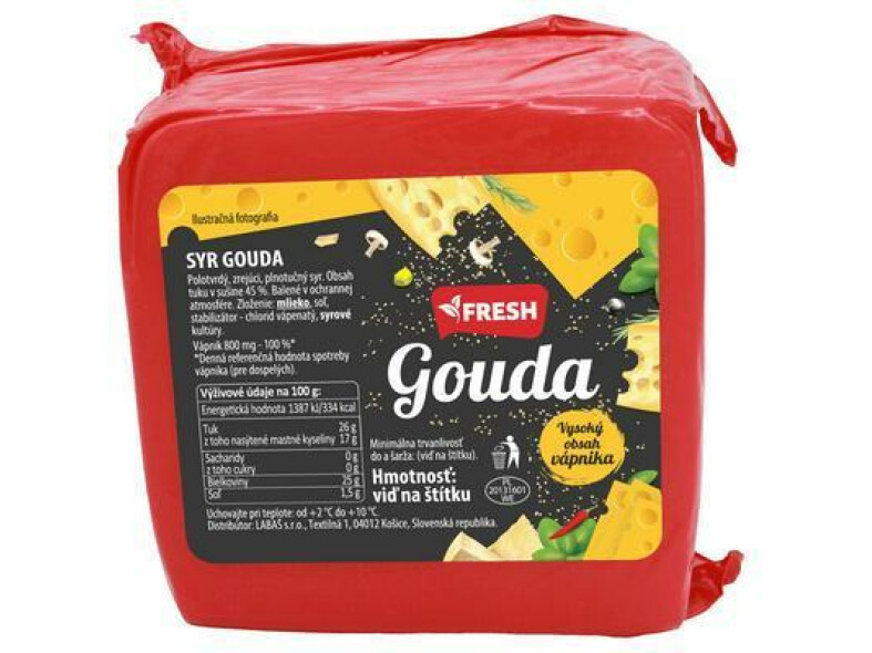 SYR GOUDA TEHLA cca 1,3kg /VÁHA/ FRESH