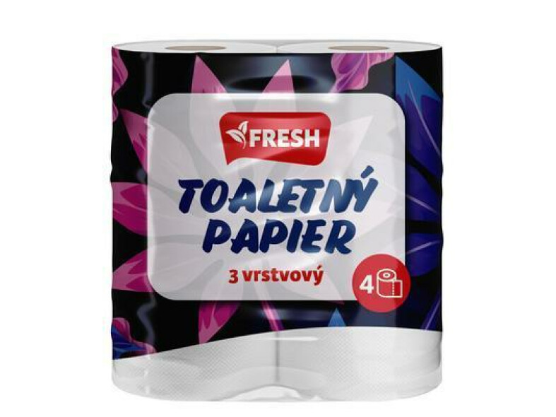 PAPIER TOALETNÝ 18m 4ks 3-VRST. FRESH 160 ÚTRŽ.