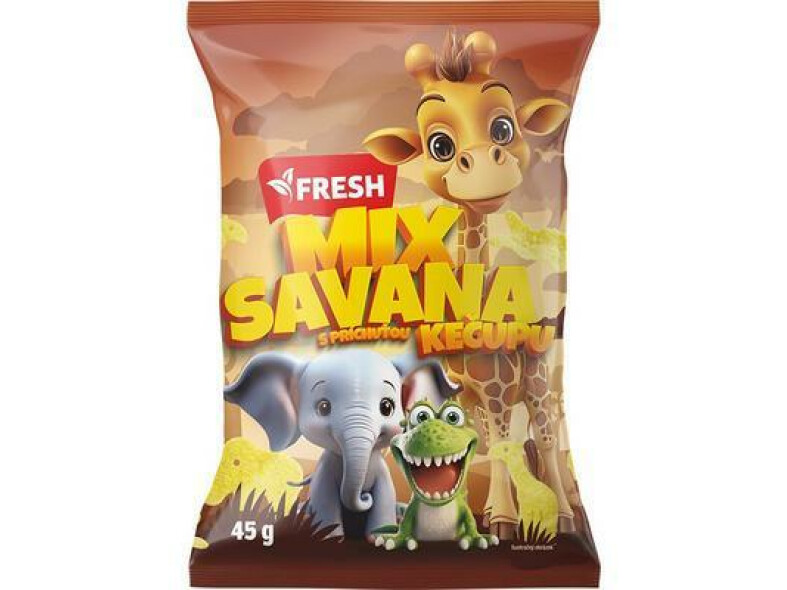 SNACK ZEMIAKOVÝ SAVANA MIX S PRÍCHUŤOU KEČUP 45g FRESH 