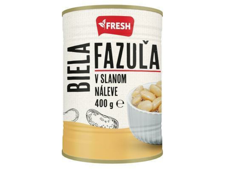 FAZUĽA BIELA V SLANOM NÁLEVE 400g / PP 240g FRESH