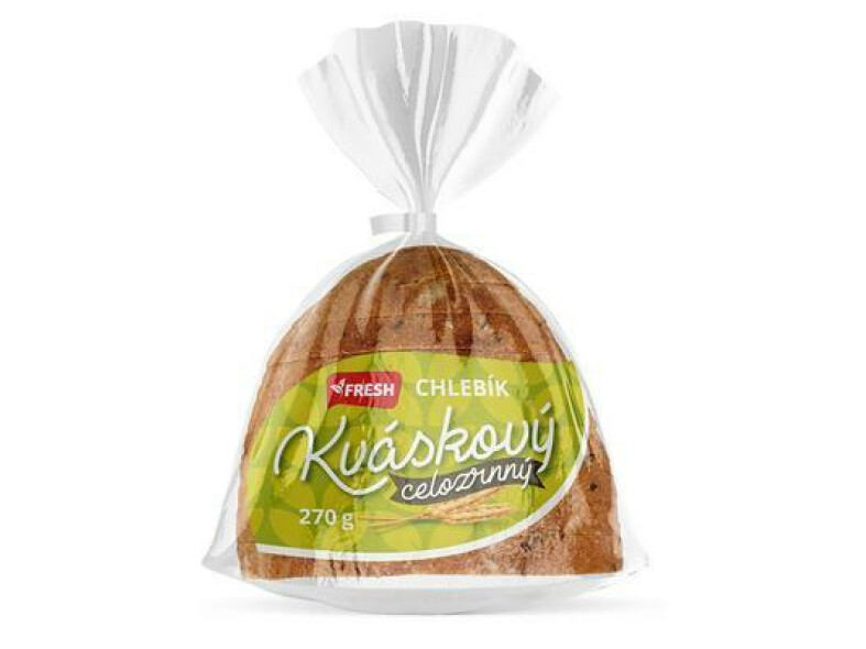 CHLEBÍK KVÁSKOVÝ CELOZRNNÝ 270g KRÁJANÝ BALENÝ FRESH