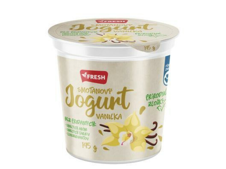 JOGURT SMOTANOVÝ VANILKA 145g FRESH