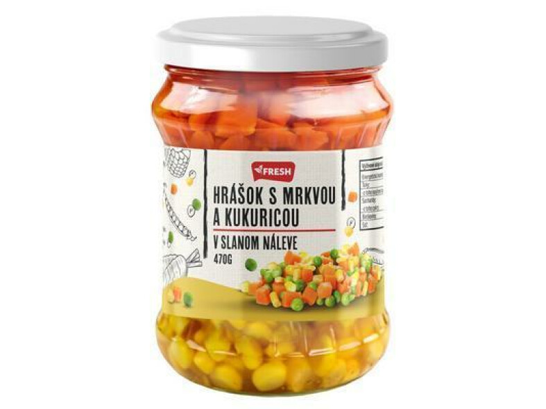 HRÁŠOK S MRKVOU A KUKURICOU 470g / PP 285g FRESH