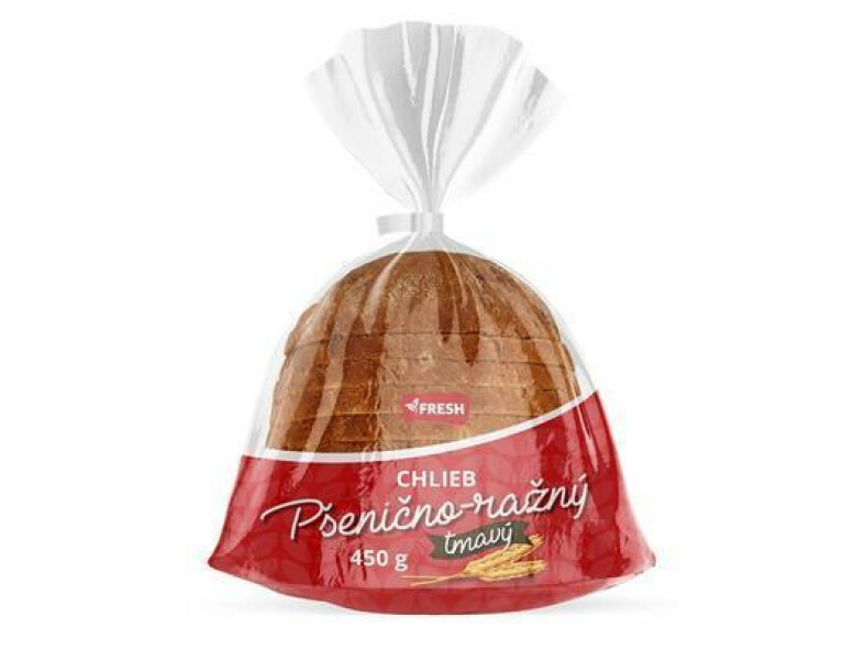 CHLIEB PŠENIČNO-RAŽNÝ TMAVÝ BALENÝ 450g FRESH VAMEX