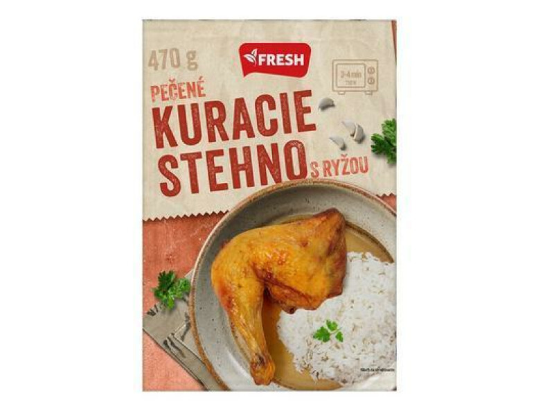 HOTOVÉ JEDLO KURACIE STEHNO PEČENÉ RYŽA 470g FRESH