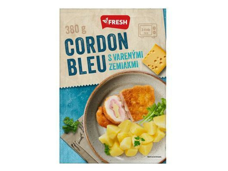 HOTOVÉ JEDLO CORDON BLUE, VARENÉ ZEMIAKY 380g FRESH