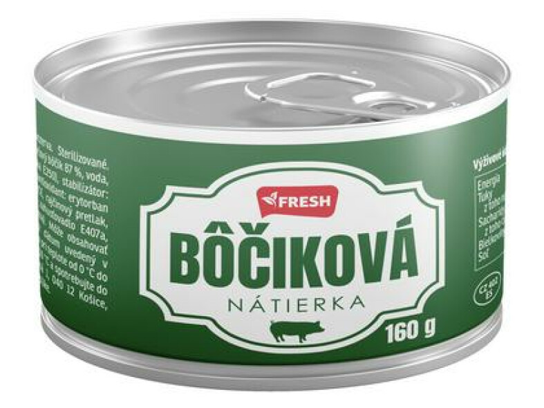 PAŠTÉTA BÔČIKOVÁ NÁTIERKA 160g FRESH