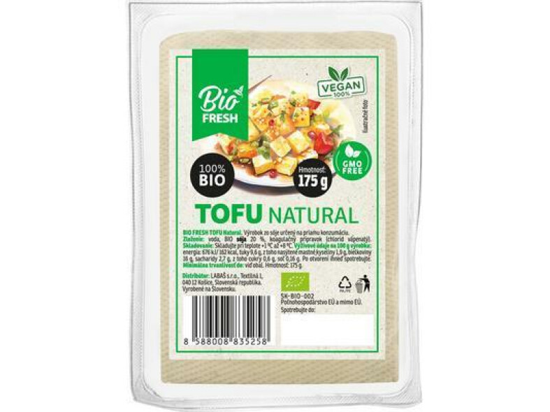 +++ TOFU BIO BIELE FRESH 175g SÓJOVÝ VÝROBOK BEZLEP