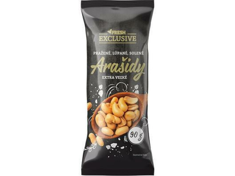 ARAŠIDY SOLENÉ LÚPANÉ PRAŽENÉ 90g FRESH EXCLUSIVE