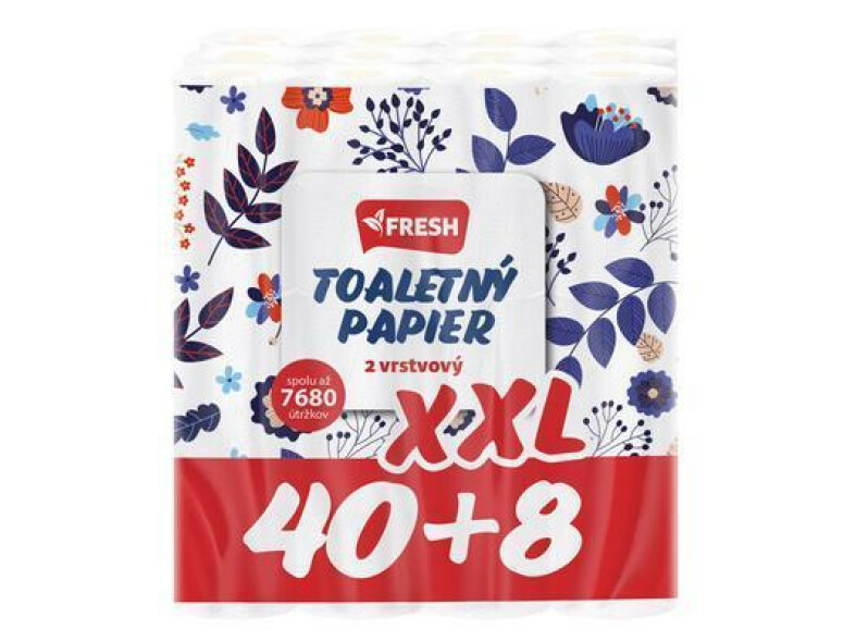 PAPIER TOALETNÝ FRESH 40+8ks 2-VRST. 6720 ÚTRŽ