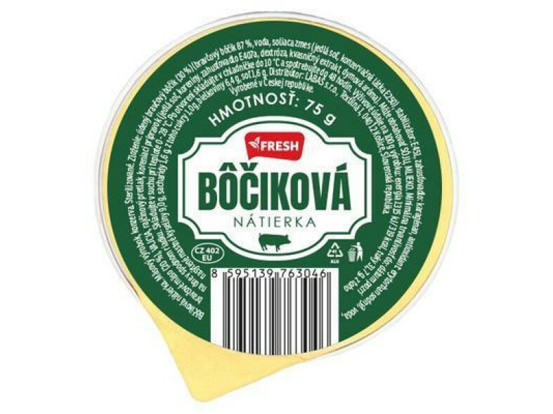 PAŠTÉTA BÔČIKOVÁ NÁTIERKA 75g AL FRESH