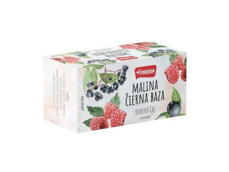 ČAJ OVOCNÝ MALINA, BAZA ČIERNA 40g FRESH