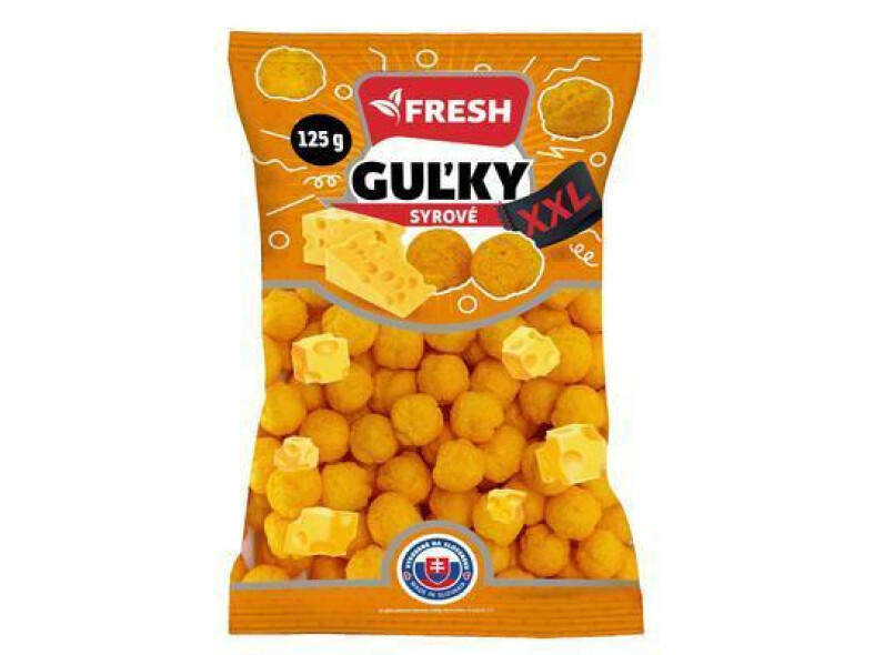 CHRUMKY KUKURIČNÉ SYROVÉ GUĽKY XXL 125g FRESH BEZLEP