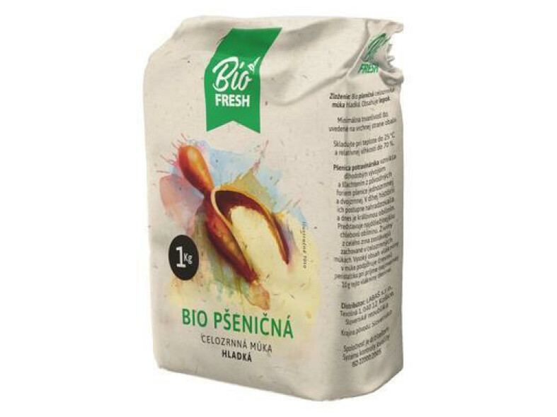 +++ MÚKA BIO PŠENIČNÁ CELOZRNNÁ HLADKÁ 1kg FRESH