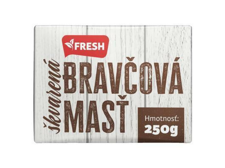 MASŤ BRAVČOVÁ ŠKVARENÁ 250g FRESH /KOCKA/