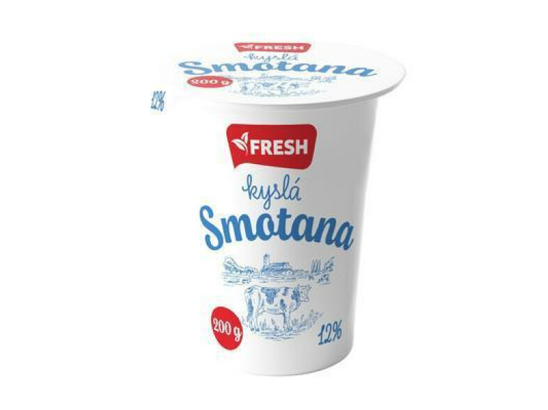 SMOTANA KYSLÁ 12% 200g FRESH EKOMILK