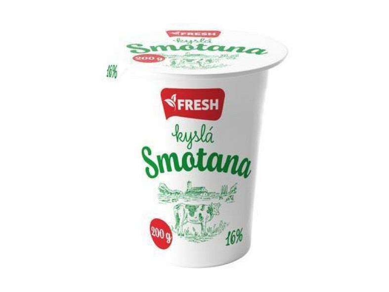 SMOTANA KYSLÁ 16% 200g FRESH EKOMILK