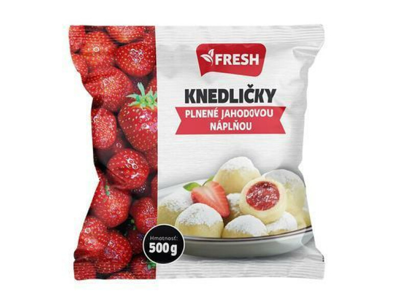 MRAZENÉ KNEDLIČKY S JAHODOVOU NÁPLŇOU 500g FRESH