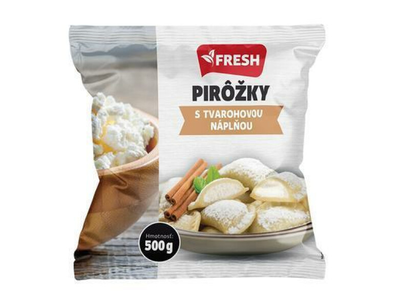 MRAZENÉ PIRÔŽKY S TVAROHOVOU NÁPLŇOU 500g FRESH