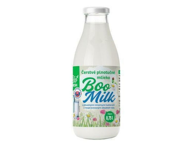 MLIEKO BIO ČERSTVÉ BOOMILK min 3,7% 0,75l SKLO