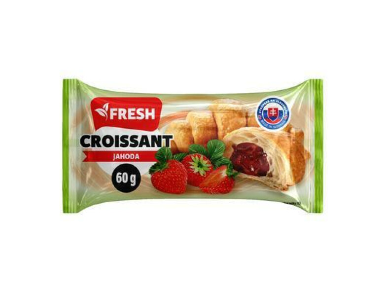 CROISSANT S JAHODOVOU NÁPLŇOU 60g FRESH