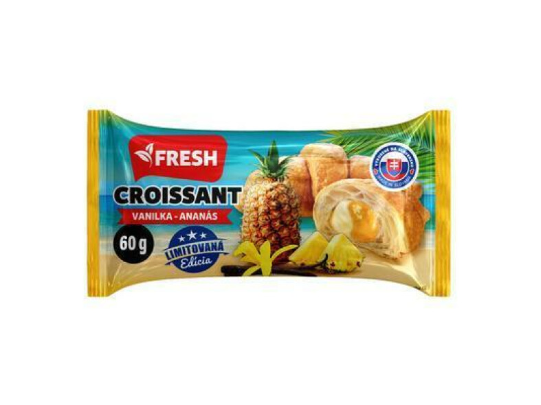 CROISSANT S VANILKOVO-ANANÁSOVOU NÁPLŇOU 60g FRESH