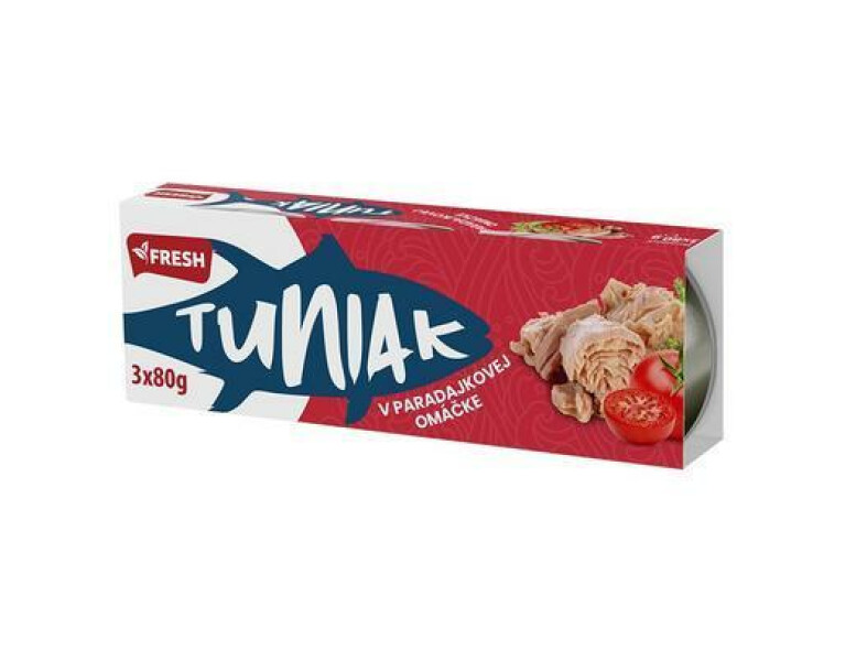 TUNIAK V PARADAJKOVEJ OMÁČKE FRESH 3x80g / PP 156g