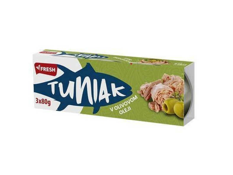 TUNIAK V OLIVOVOM OLEJI FRESH 3x80g / PP 156g