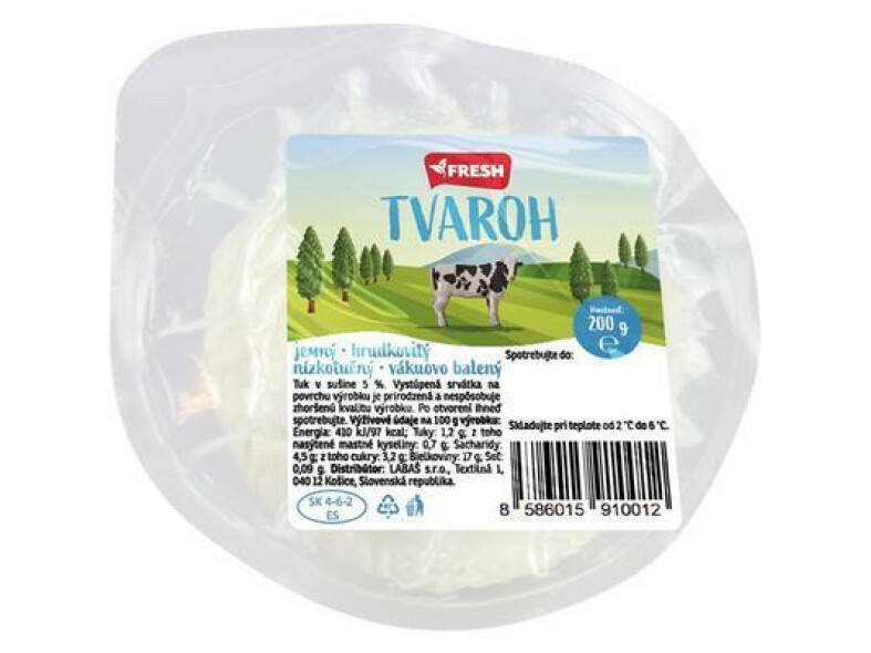 TVAROH KALIBROVANÝ 200g FRESH