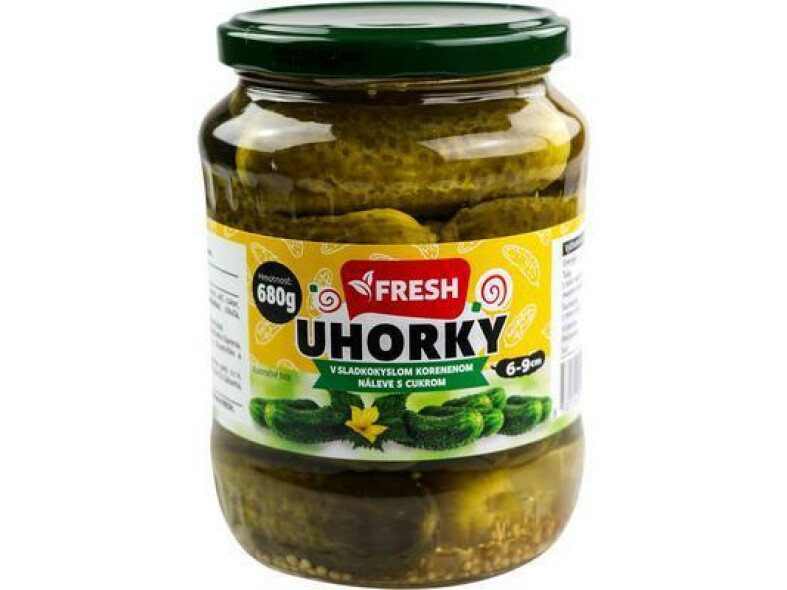 UHORKY STERILIZOVANÉ FRESH 6-9cm 680g / PP 340g KL LOGISTIC