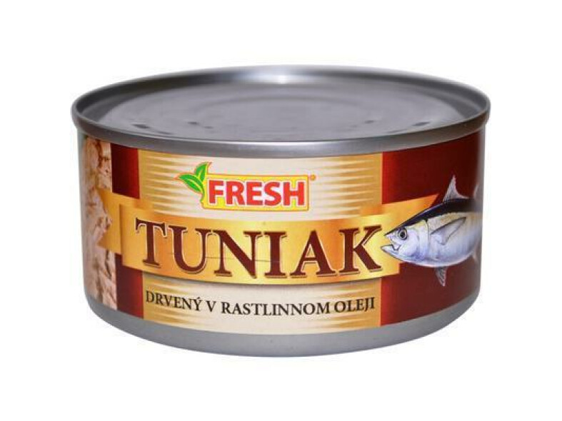 TUNIAK V OLEJI RASTLINNOM DRVENÝ 185g / PP 130g FRESH