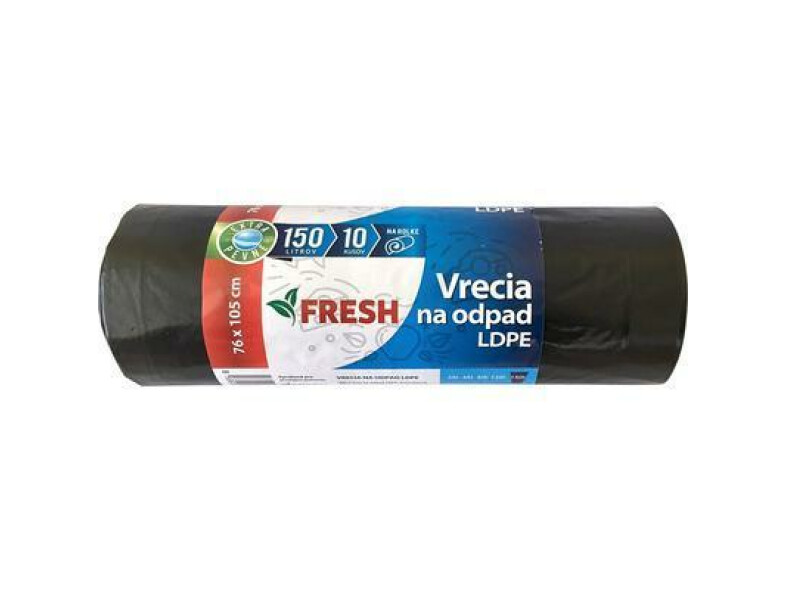 VRECIA NA ODPAD 150l 10ks LDPE 76x105 FRESH