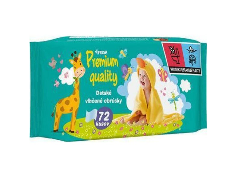 UTIERKY VLHČENÉ DETSKÉ FRESH PREMIUM QUALITY 72ks 