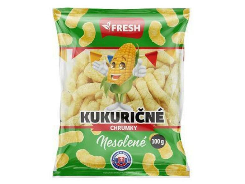 CHRUMKY KUKURIČNÉ NESOLENÉ 100g FRESH BEZLEP